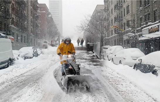 Tormenta golpea a Nueva York; cierran el comercio y el tránsito se reduce en un 90 por ciento