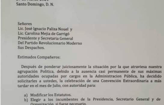 Piden sustituir a Paliza y Carolina Mejía de la dirigencia del PRM